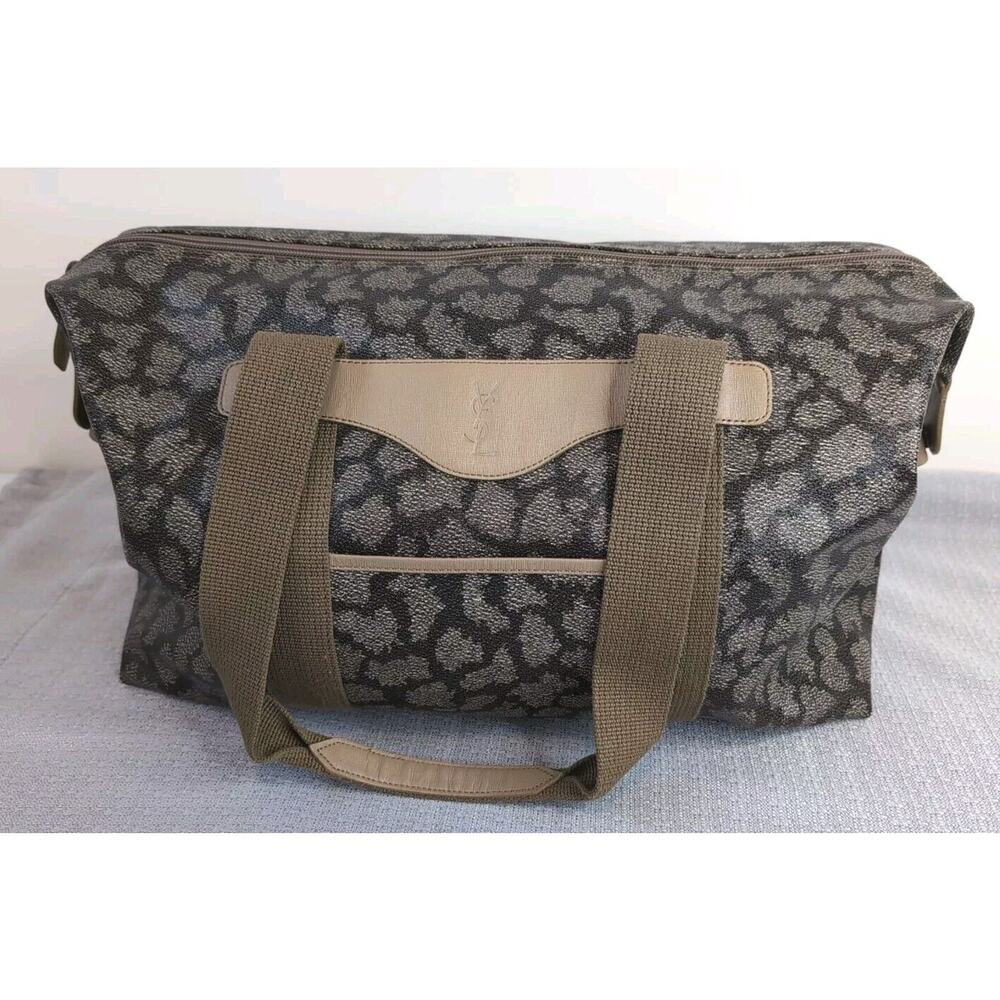 YSL Vintage Giraffe Print Large Duffel‎ Tote